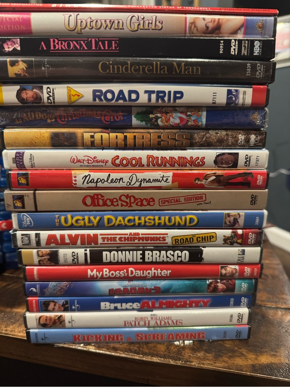 Mixed Movie DVD Case Bundle - Red, Blue, White